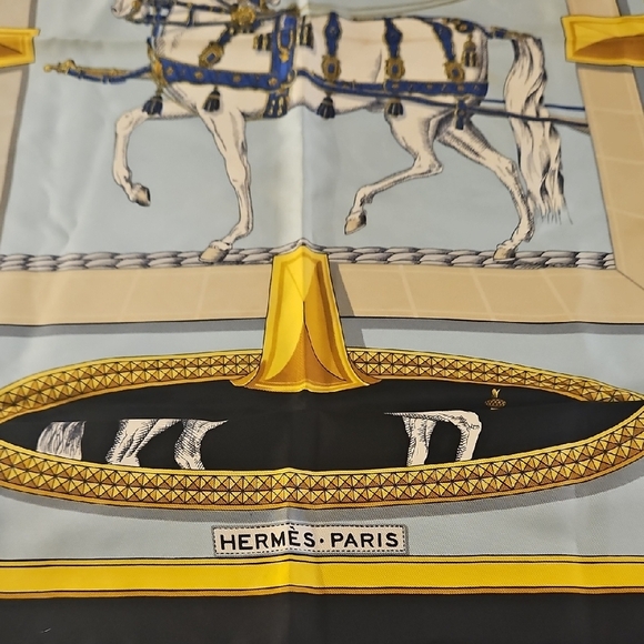 Hermès Paris Silk Scarf with Equestrian Design - Picture 3 of 8